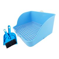 Ioensy - Caja De Inodoro De Esquina, Bandeja Para Mascotas, Papelera De Conejo Para Hámster, Animales Pequeños, Conejito