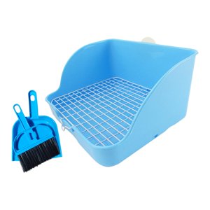 Ioensy - Caja De Inodoro De Esquina, Bandeja Para Mascotas, Papelera De Conejo Para Hámster, Animales Pequeños, Conejito