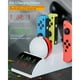 thumbnail image 4 of Base Organizadora Con Estación De Carga Para Mandos - Soporte Cargador Compatible Con Nintendo Switch Y Joycons OLED, Mando Pro - Torre De Almacenamiento De Accesorios Para Juegos, Base Para TV-Blanco, 4 of 7