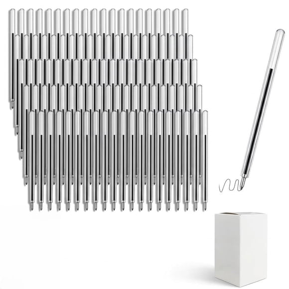 Plumas Rubierine flexibles de seguridad, 100 piezas, tinta negra, 9.7 cm