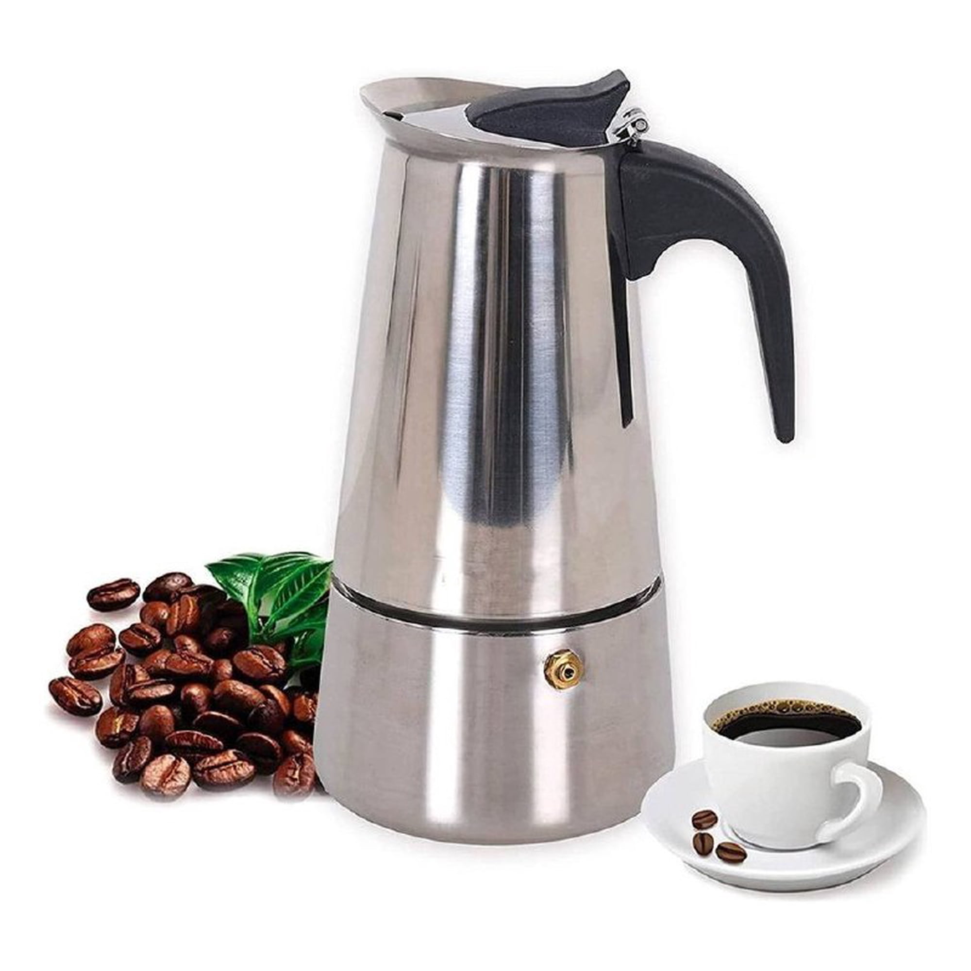 Tecnofonia - Cafetera Italiana Espresso Home 6 Tazas Acero Inoxidable
