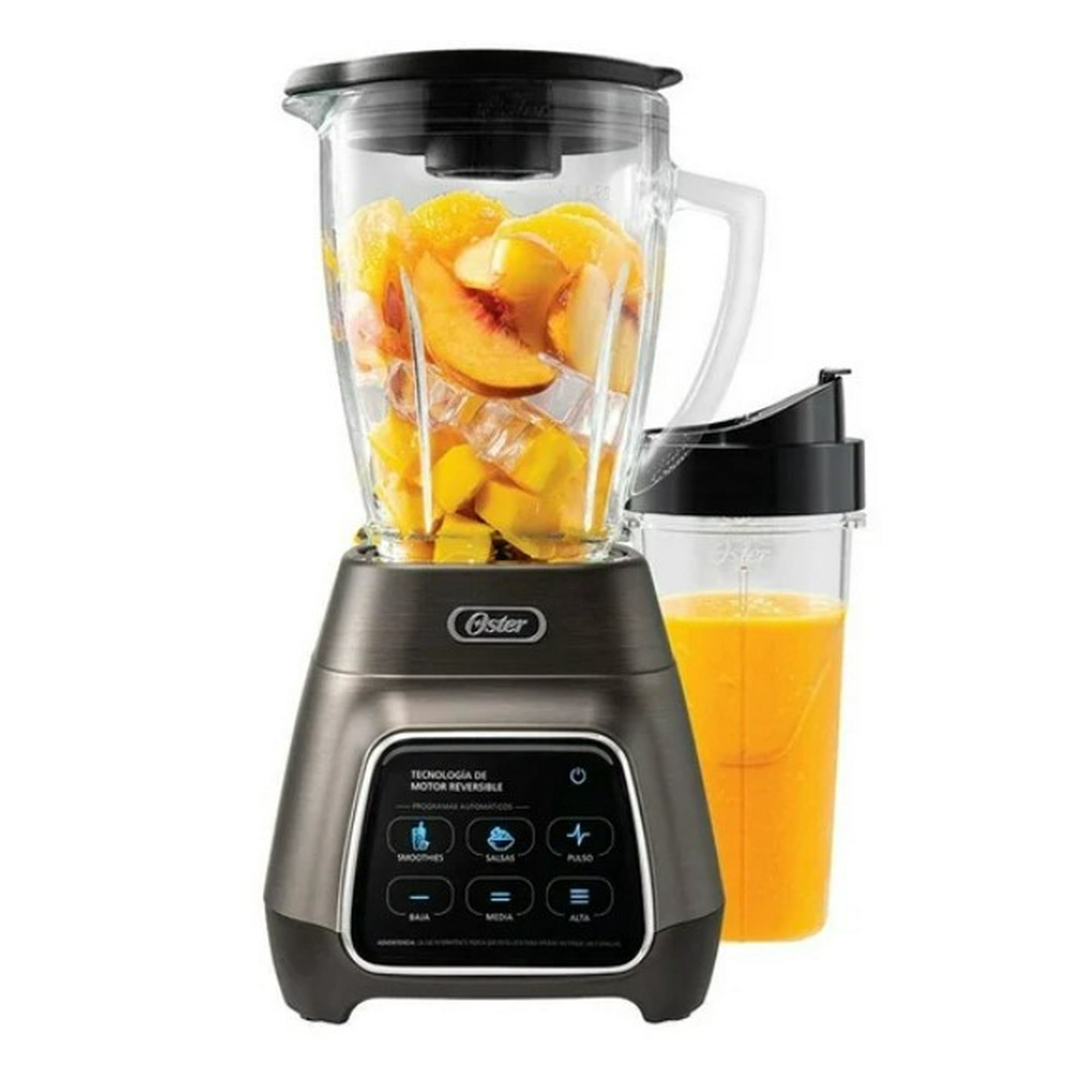 Licuadora Oster® Programas Automáticos Con Tecnología Reversible, Pantalla Táctil Y Vaso Blend-n-go Blstpyg1312xbg