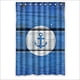 thumbnail image 1 of Cortina de ducha con diseño de ancla en imitación madera, ideal para baño, con ganchos, tamaño 48 x 72 pulgadas, 1 of 3
