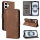 thumbnail image 4 of Funda Billetera para iPhone 16 con Soporte - Cartera de Cuero con Ranuras Marrón, 4 of 5