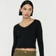 thumbnail image 3 of Polera Mujer M/L Cuello V Negro Corona, 3 of 5