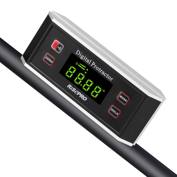 Inclinómetro Digital RISEPRO 0‑360° Magnético 151 × 60 × 32 mm