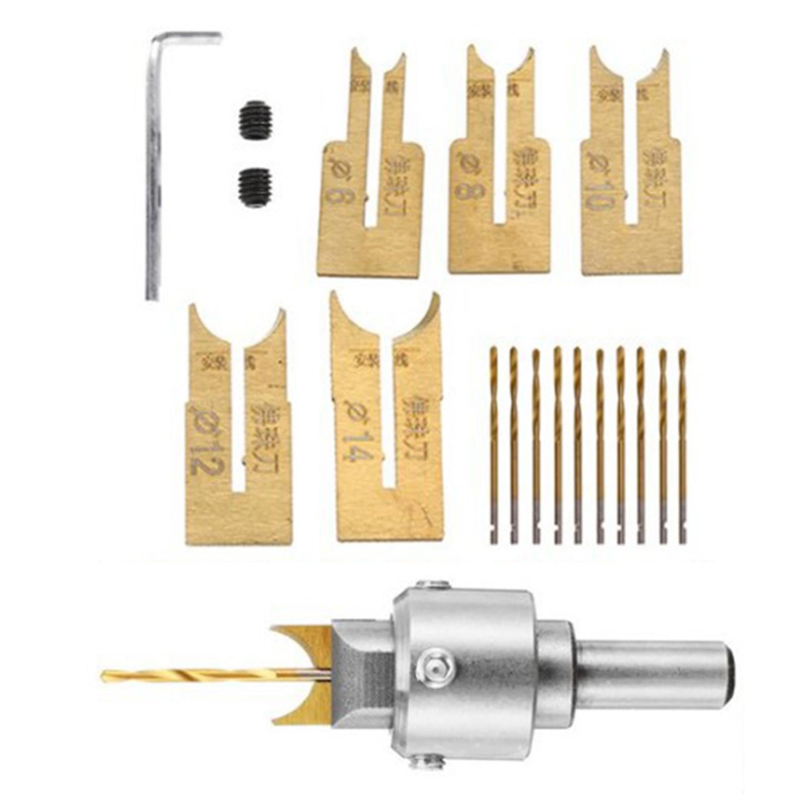 Ioensy - Perlas De Madera Brocas Cuchillas De Bola Brocas De Carpintería Para Sándalo Rojo 17 Piezas