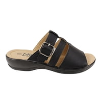 Sandalia New Walk Slip On Broche Negra