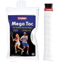 Overgrip Tourna Mega Tac, Extra Pegajoso, Blanco, Paquete De 10