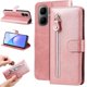 thumbnail image 1 of Funda tipo cartera para Infinix smart 10 4G con bolsillo con cremallera y ranuras para tarjetas – Función de soporte Rosa, 1 of 5