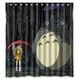 thumbnail image 1 of Cortina de ducha creativa Totoro Raining con ganchos, tamaño 66 x 72 pulgadas, 1 of 3