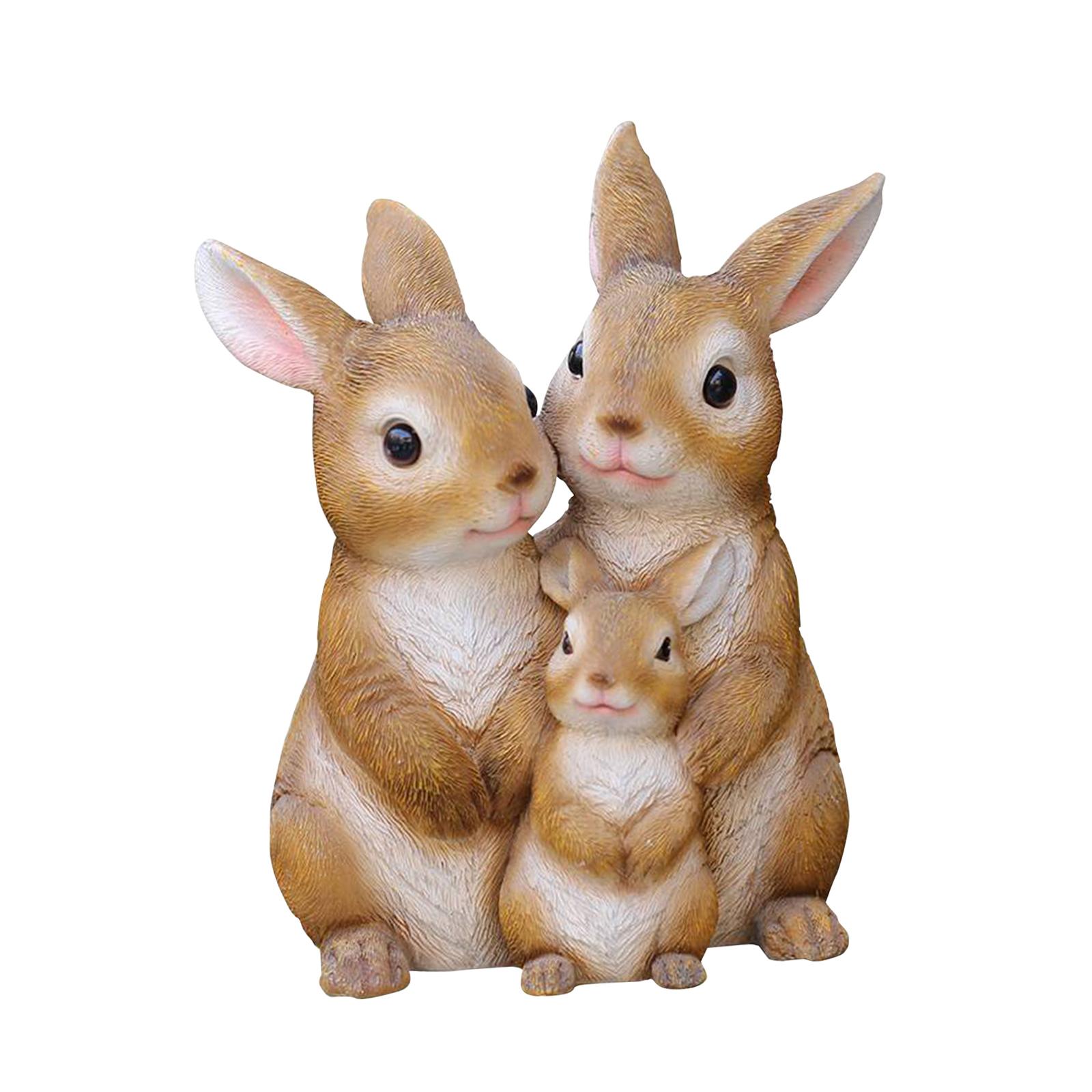 Bothyi - Estatua De Jardín, Figuritas De Conejito, Accesorios Para Fotos, Manualidades, Césped, Decoración De Dormitorio, 3 Uds.
