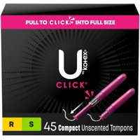 U By Kotex - Tampones U De Kotex Click Compact Regular/Super 45 Unidades