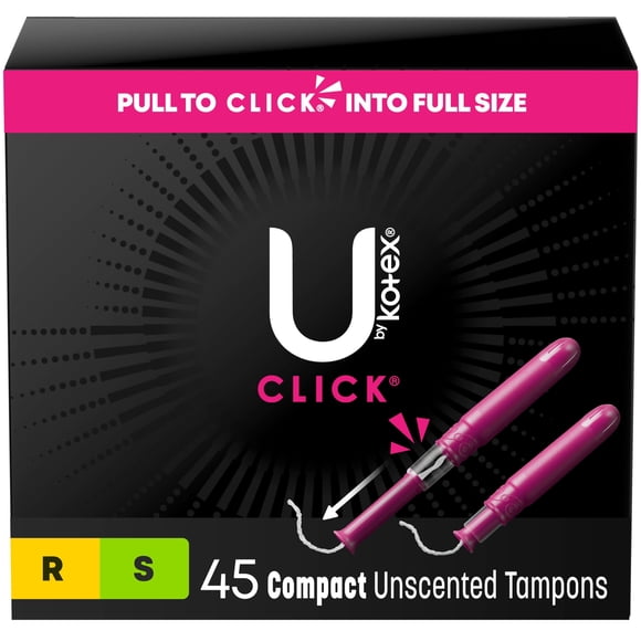Tampones U de Kotex Click Compact Regular/Super 45 unidades