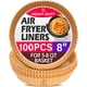 thumbnail image 1 of Forros de papel Air Fryer ReLuien, 100 unidades, antiadherentes, resistentes al aceite, 1 of 7