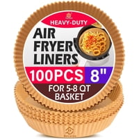 Forros De Papel Air Fryer Reluien, 100 Unidades, Antiadherentes, Resistentes Al Aceite