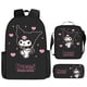 thumbnail image 1 of Lovely Kuromi 3Pcs/Set Capacity Shoulder Bags Kawaii Primary Girls School Bags Lightweight Cartoon Backpacks Meal Bag Plush Doll, 1 of 3