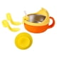 thumbnail image 5 of Cuenco Para Bebé Con Cuchara, Tenedor, Paja, Base De Succión, Cuenco Portátil Para El Hogar Para Ni?os, Color Naranja, 5 of 5