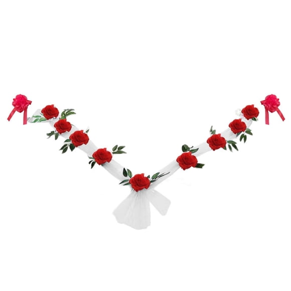 Flores Artificiales De La Decoración De La Flor Del Frente Del Coche De La Boda Para El Estilo B Del Día De Fiesta Del Partido