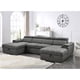 thumbnail image 2 of U Shaped Sleeper Sofa, 121 inch Overisze - 2 in 1 Pull Out Bed, Sectional Sleeper Sofa with Double Storage Chaise for Living Room Furniture, Charcoal Grey, 2 of 3