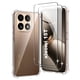 thumbnail image 1 of Funda transparente Fhyeugfy para Xiaomi 15T, TPU, 2 protectores de pantalla de vidrio, 1 of 8
