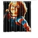thumbnail image 1 of Cortina de ducha de dibujos animados de Chucky Doll, juego de cortina de baño con ganchos, tamaño 66 x 72 pulgadas, 1 of 3