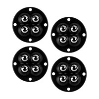 Magideal - 4X Pasta Rodillo Ruedas Ruedas Universales Rueda Para Muebles, Rotación De 360 Grados Polea Giratoria Mini Ruedas Giratorias Para Caja De Contenedores Cuentas De Acero Negro