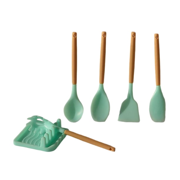 Juego De Utensilios De Cocina Para Casa De Muñecas, Accesorios Ricos, Adorno Para Casa De Muñecas 1:6, Verde Claro