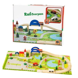 Oem - Pista De Autos Ciudad 40 Piezas Montessori