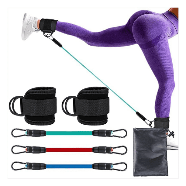 Kit Tobilleras Con Bandas De Resistencia 5 Piezas Glúteos Piernas