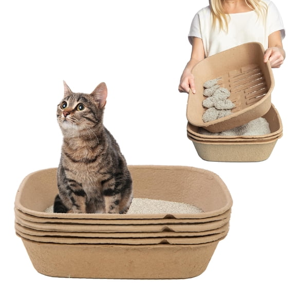 Kitty Sift Kit Grande de Caja de Arena Desechable con Tamiz para Gatos
