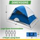 thumbnail image 4 of Tienda de campaña Wakeman Outdoors para 4 personas con funda impermeable y bolsa, color azul, 4 of 6
