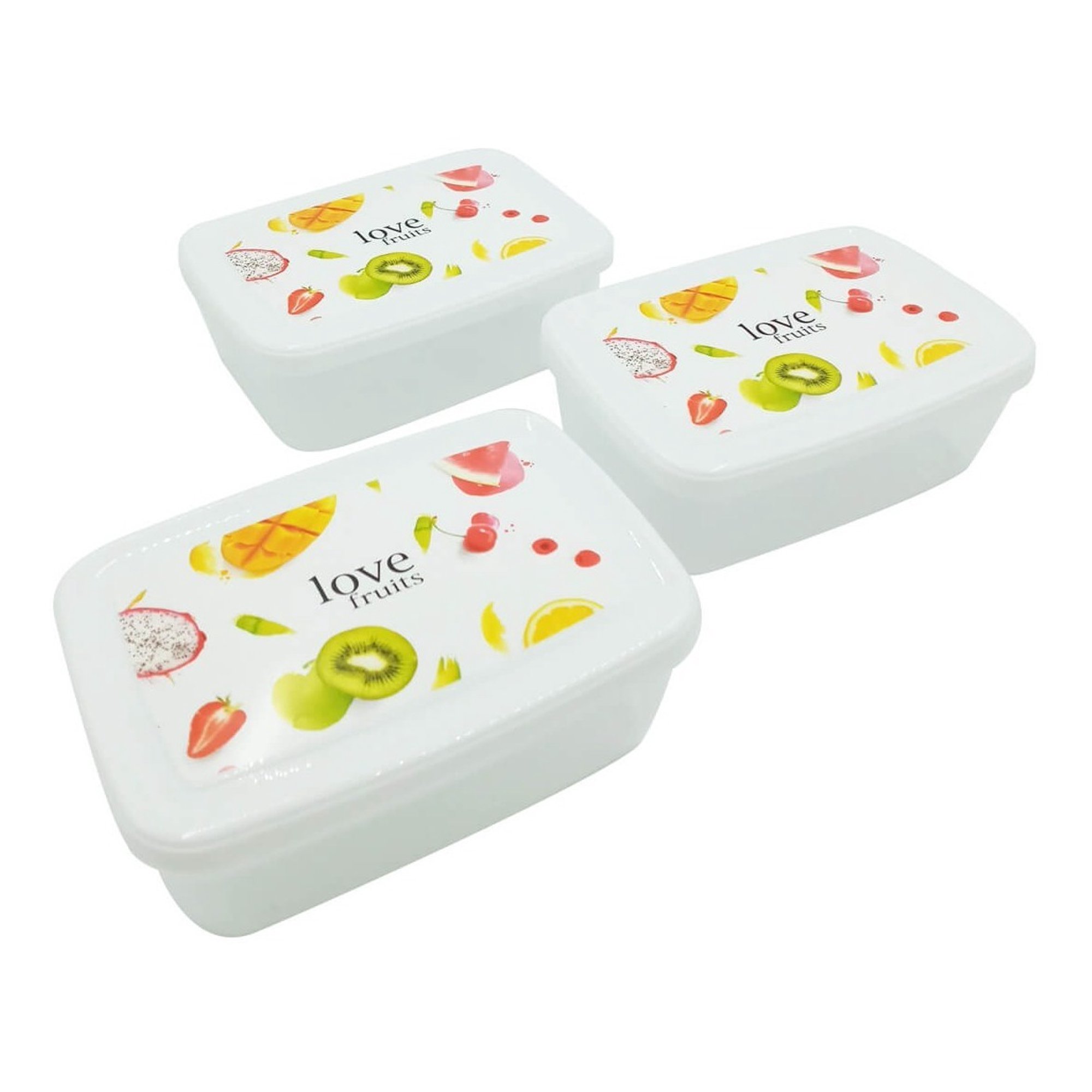 Genérico - Set De 3 Envases De Plástico 850 Ml