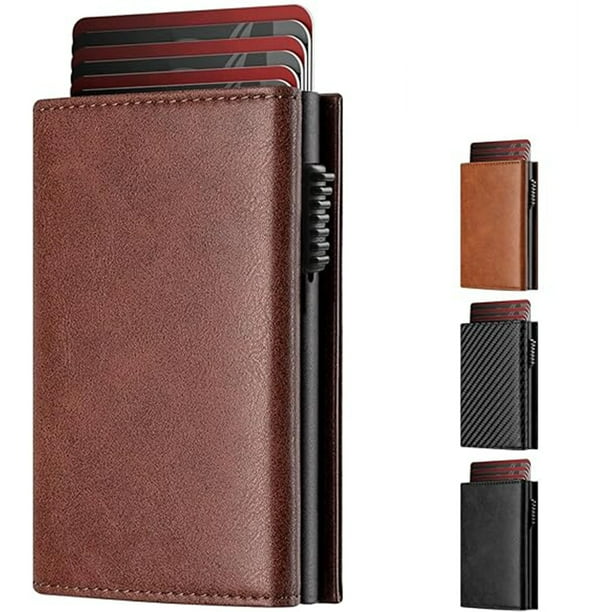 Cartera para Hombre, Billetera Hombre de Cuero Genuino con RFID