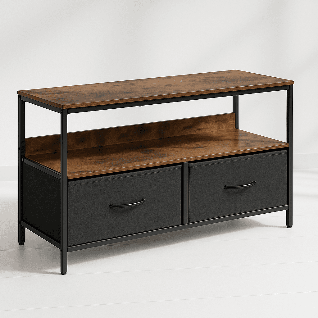Moad - Rack De Tv Rústica Con Organizador