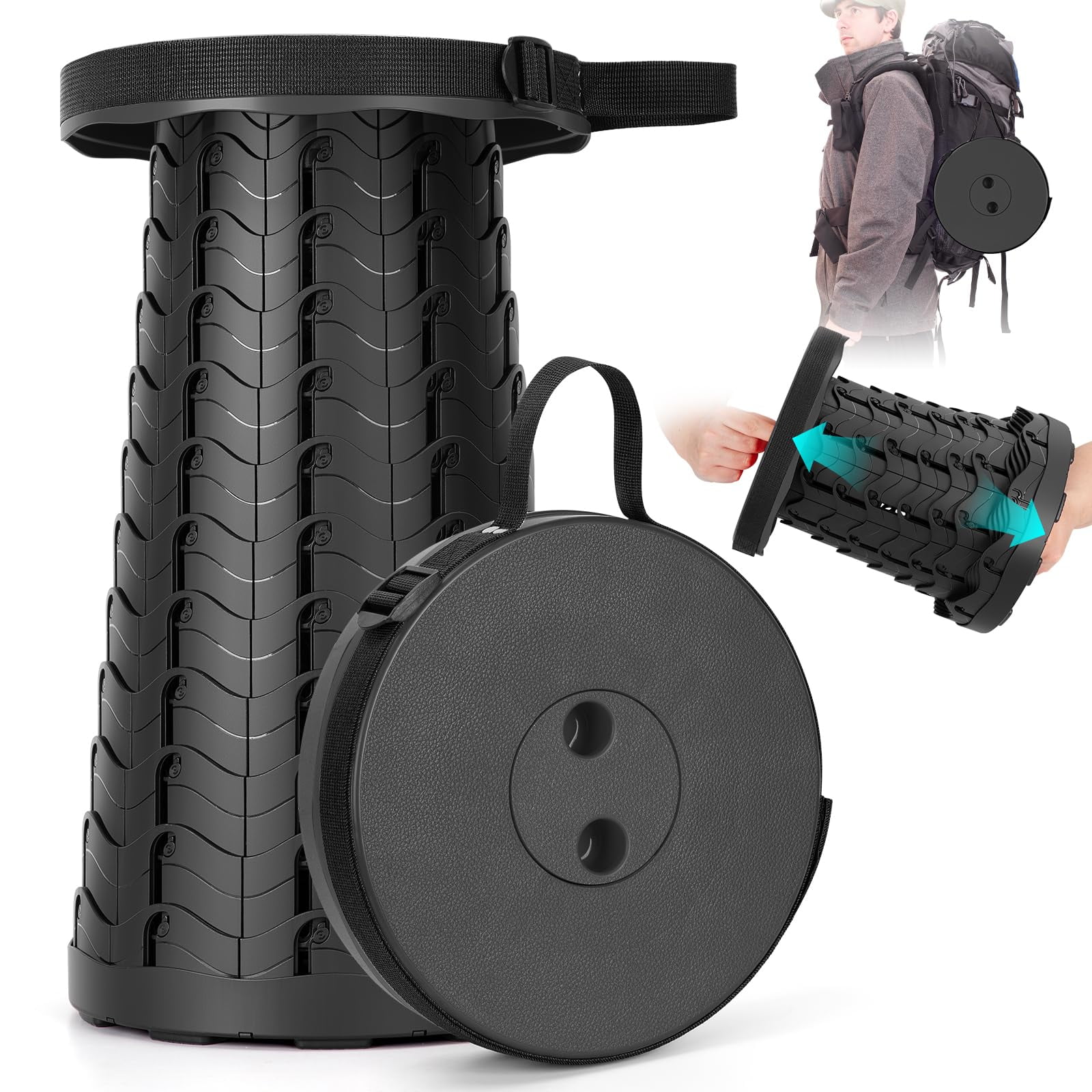 Taburete Plegable Qiguet, Portátil Mejorado, Capacidad De 180 Kg