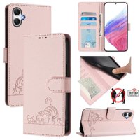 Funda Tipo Cartera Foxdock Para Samsung Galaxy A06 5G Con Soporte, Ranuras, Rfid, Diseño De Gato
