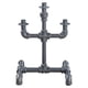 thumbnail image 3 of Portavelas ACME Brantley Pipe Design con marco de metal gris, 3 of 8