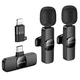 thumbnail image 3 of Micrófono inalámbrico de solapa Dual Mic USB-C Y para IP Borofone BFK15, 3 of 7