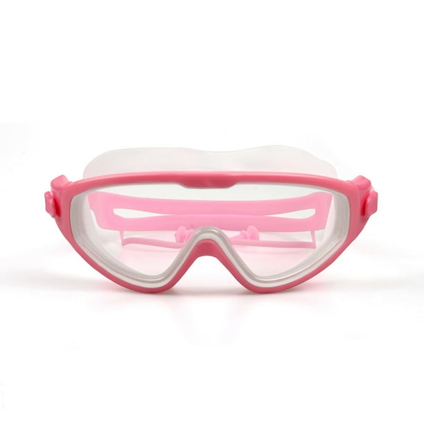 Gafas de natación para niños, gafas de visión amplia con tapones para los oídos
