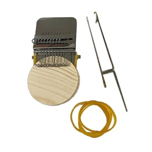 Bothyi - Small Weaving Loom Diy Wooden Weaving Repair Tool For Clothes Adults Scarves 10 Hooks