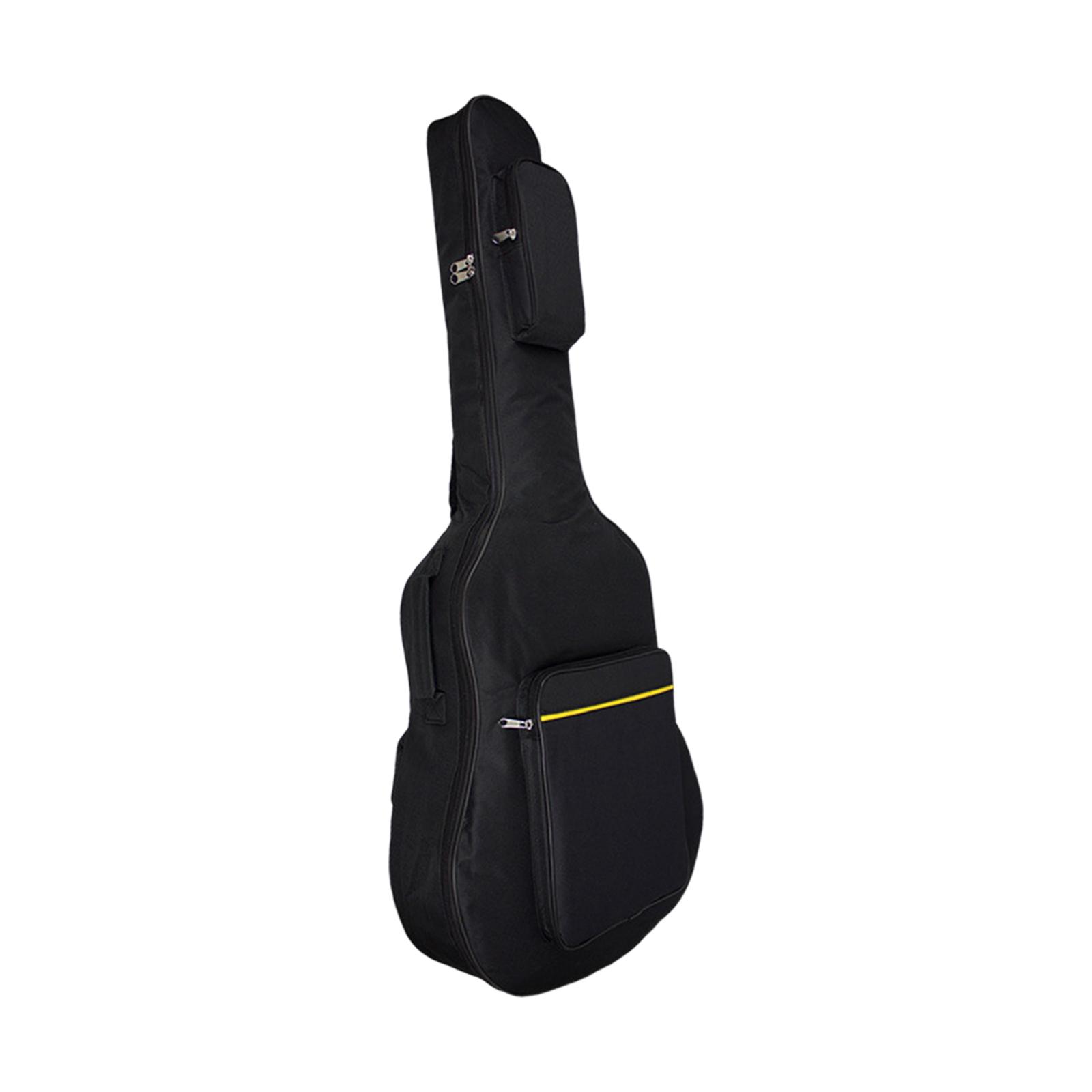 Magideal - Bolsa De Almacenamiento Para Guitarra, Mochila De Protección, Caja De Almacenamiento Para Guitarra Acústica Portátil De 41 Pulgadas, Estuche De Transp Negro