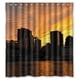 thumbnail image 1 of Cortina de ducha con paisaje nocturno de Nueva York, juego de cortinas de baño con ganchos, tamaño 66 x 72 pulgadas, 1 of 3