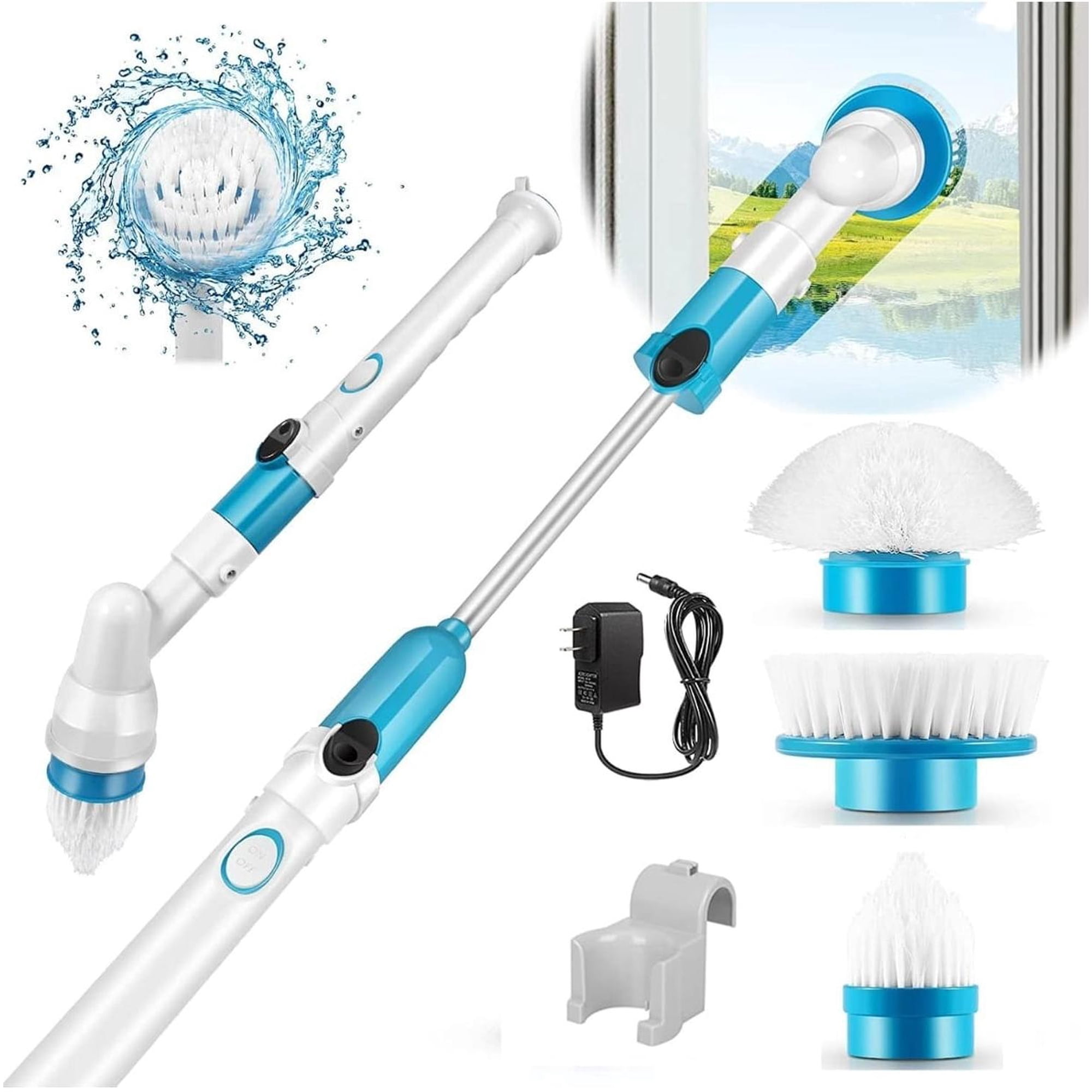 Genérico - Cepillo Electrico Recargable Multiuso Con Mango Extensible