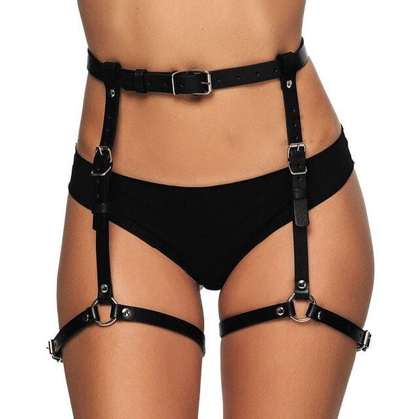 Harness Women Sexy Lingere Harajuku Leather Sword Garter Belts Adjustable Body Bondage BDSM Erotic Sex Thigh Suspender Fetish