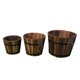 thumbnail image 1 of Set de 3 Macetas de Madera Tablzone Estilo Barril Retro, 1 of 9