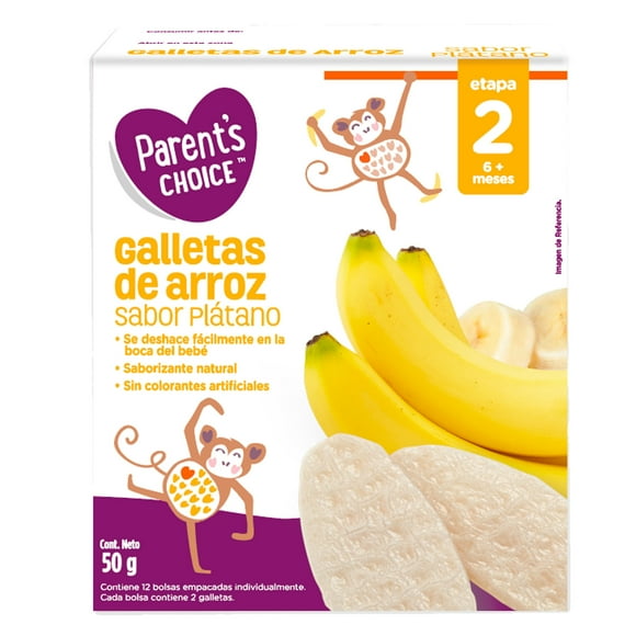 Galletas de Arroz Sabor Banana, 50 g