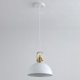 thumbnail image 5 of Lámpara colgante Susurise Kitchen de metal dorado blanco, paquete de 2, 5 of 8