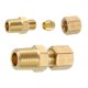 thumbnail image 1 of 2Pack Accesorio de Tubería de Latón, 1/8" OD x 1/8" NPT Macho Conector de Tubo de Compresión de Latón, Conector de Unión de Compresión de Latón, Adaptador de Acoplamiento Recto de Latón para Tubería, 1 of 6