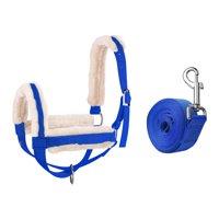 Magideal - Cabestro De Tracción Para Ganado Arnés Ajustable Para Ganado Cuerda Guía Para Vacas Accesorio De Nailon Resistente Para Uso En Exteriores Adecuado Par Azul M